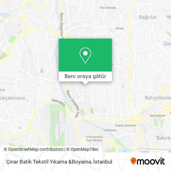 Çınar Batik Tekstil Yıkama &Boyama harita