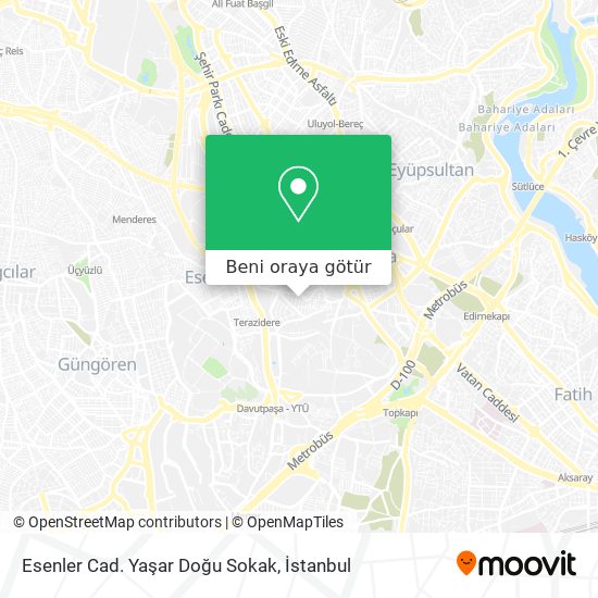 Esenler Cad. Yaşar Doğu Sokak harita