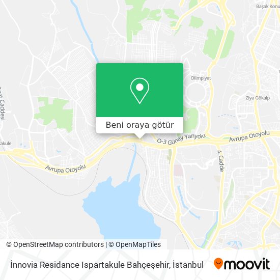 İnnovia Residance Ispartakule Bahçeşehir harita