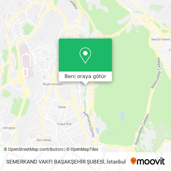 SEMERKAND VAKFI BAŞAKŞEHİR ŞUBESİ harita