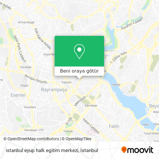 istanbul eyup halk egitim merkezi harita
