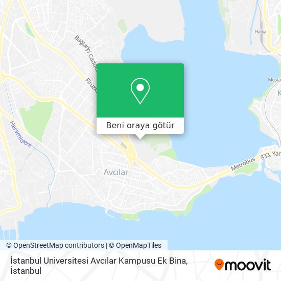 İstanbul Universitesi Avcılar Kampusu Ek Bina harita