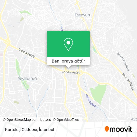 Kurtuluş Caddesi harita