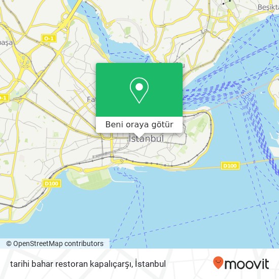 tarihi bahar restoran kapalıçarşı harita