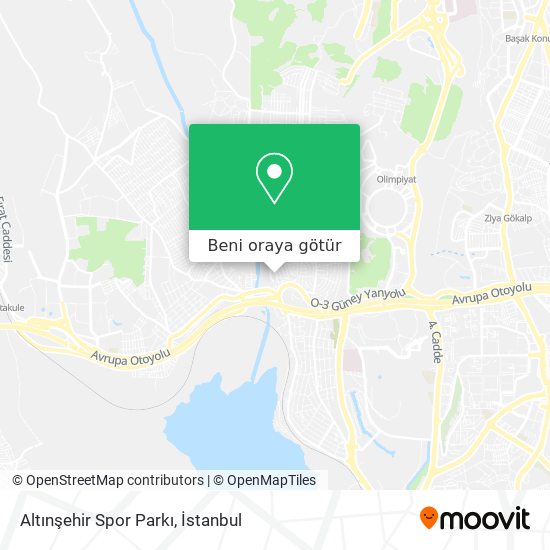Altınşehir Spor Parkı harita