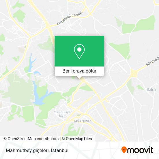 Mahmutbey gişeleri harita