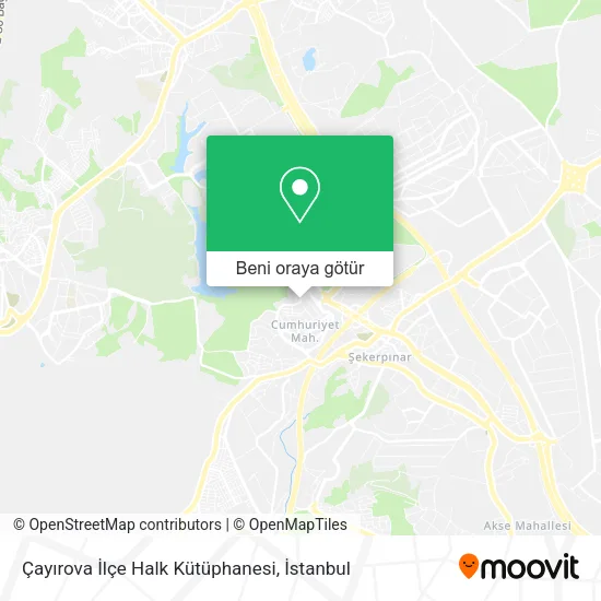 Çayırova İlçe Halk Kütüphanesi harita