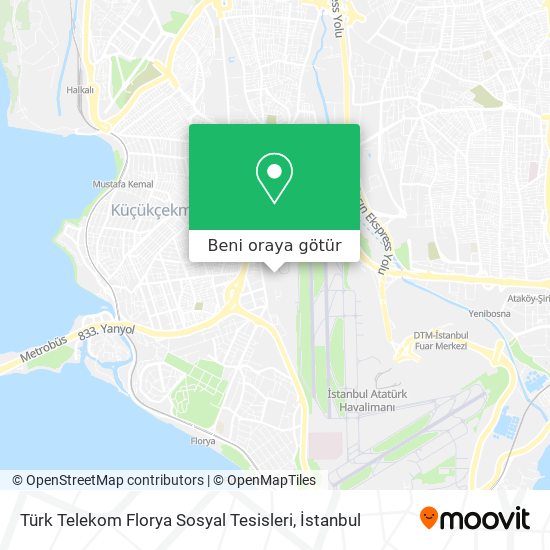 Türk Telekom Florya Sosyal Tesisleri harita