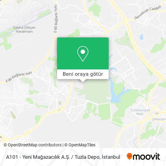 A101 - Yeni Mağazacılık A.Ş. / Tuzla Depo harita