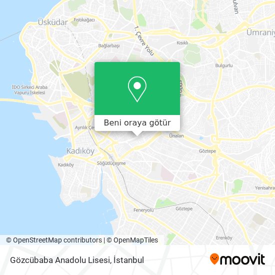 Gözcübaba Anadolu Lisesi harita