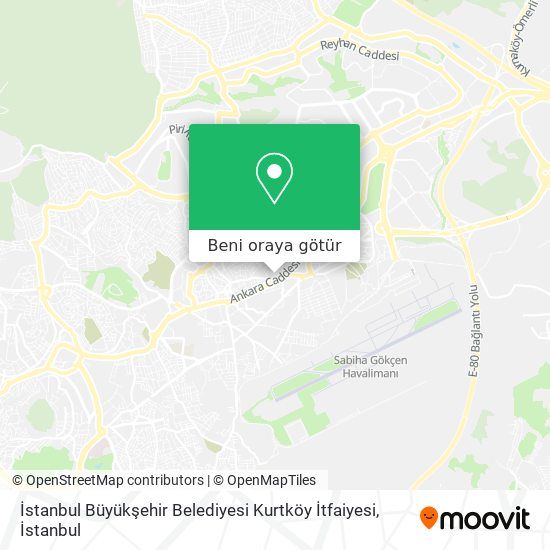 İstanbul Büyükşehir Belediyesi Kurtköy İtfaiyesi harita