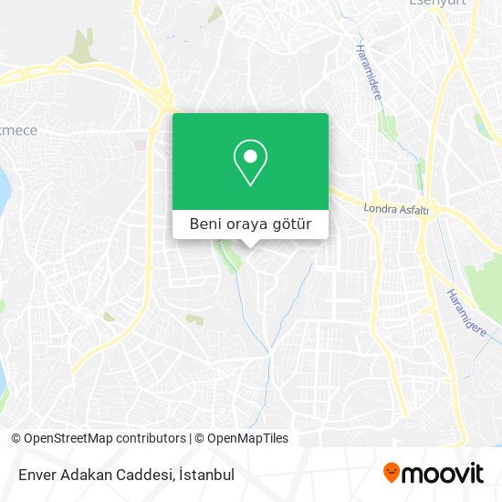 Enver Adakan Caddesi harita