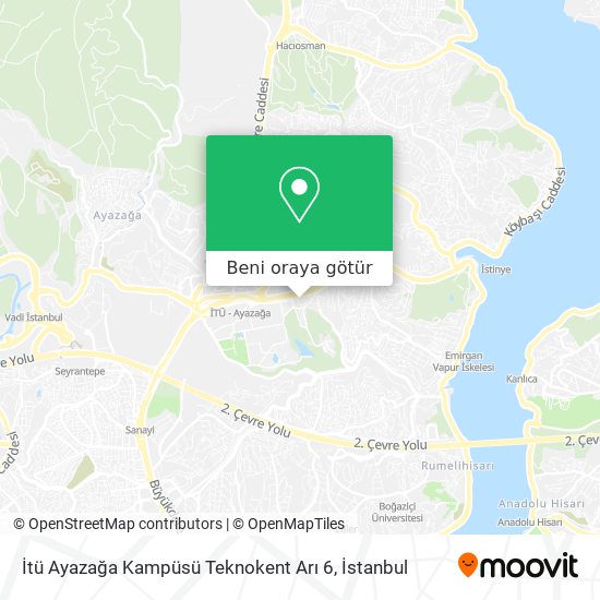 İtü Ayazağa Kampüsü Teknokent Arı 6 harita