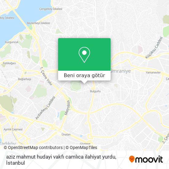 aziz mahmut hudayi vakfı camlıca ilahiyat yurdu harita