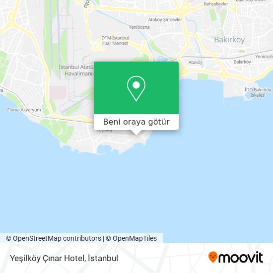 Yeşilköy Çınar Hotel harita