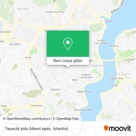Tepecik yolu Alkent epec harita