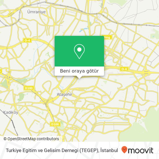 Turkiye Egitim ve Gelisim Dernegi (TEGEP) harita