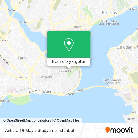 Ankara 19 Mayıs Stadyumu harita