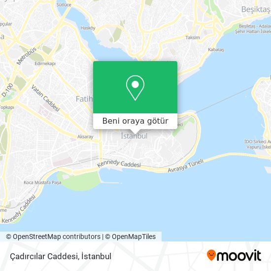 Çadırcılar Caddesi harita