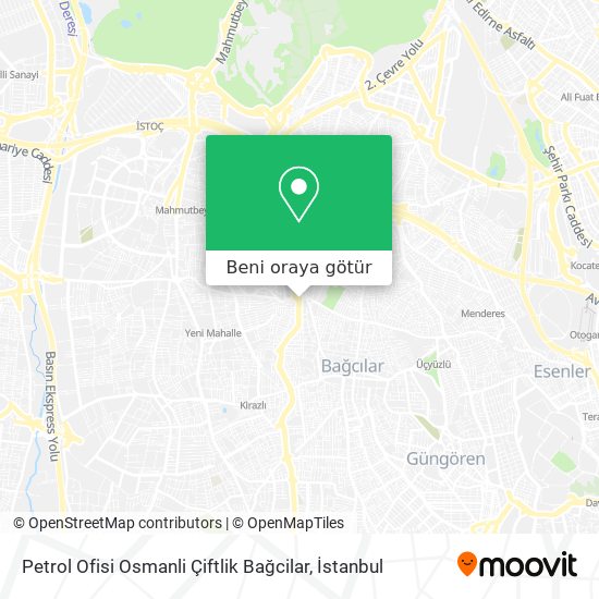 Petrol Ofisi Osmanli Çiftlik Bağcilar harita