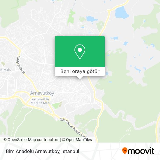 Bim Anadolu Arnavutkoy harita