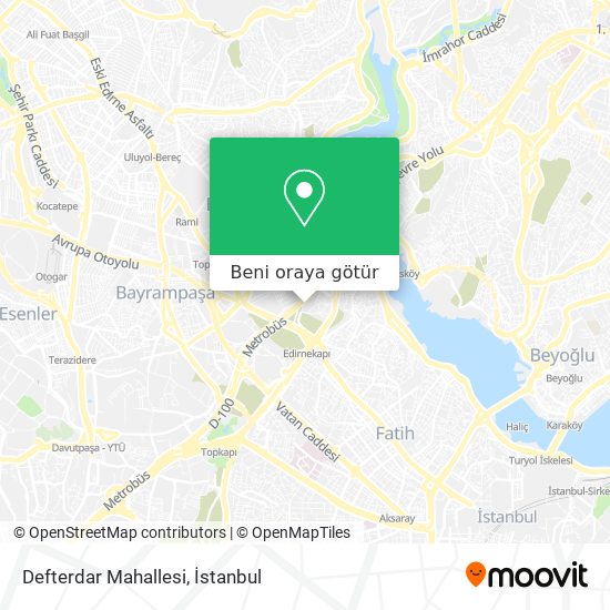 Defterdar Mahallesi harita