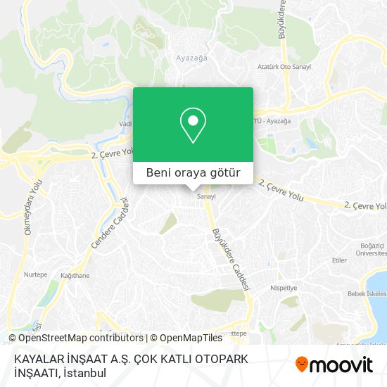KAYALAR İNŞAAT A.Ş. ÇOK KATLI OTOPARK İNŞAATI harita