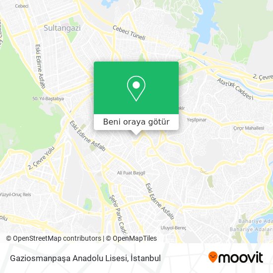 Gaziosmanpaşa Anadolu Lisesi harita