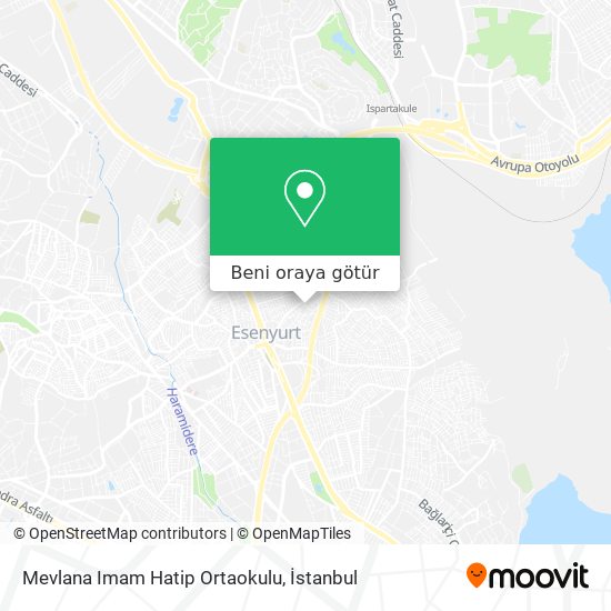 Mevlana Imam Hatip Ortaokulu harita