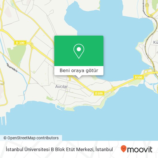 İstanbul Üniversitesi B Blok Etüt Merkezi harita