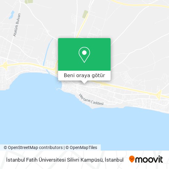 İstanbul Fatih Üniversitesi Silivri Kampüsü harita