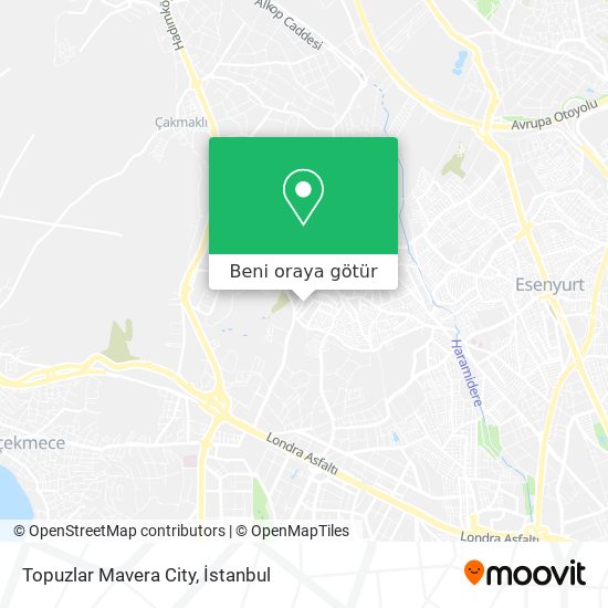 Topuzlar Mavera City harita