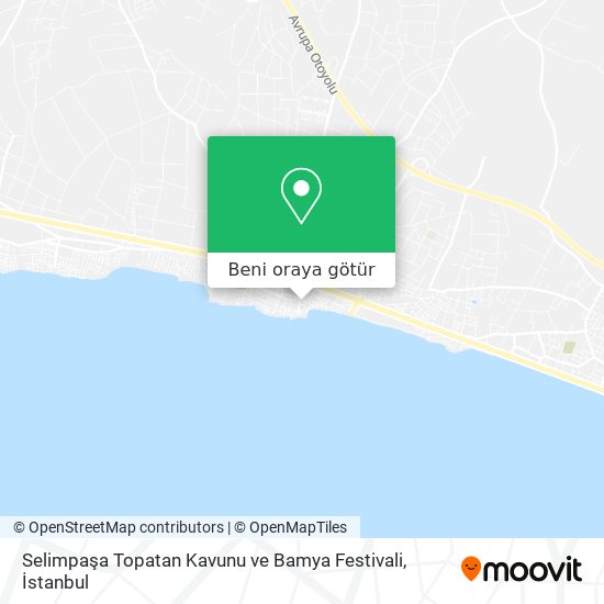 Selimpaşa Topatan Kavunu ve Bamya Festivali harita