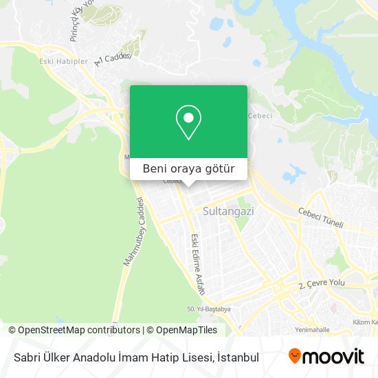 Sabri Ülker Anadolu İmam Hatip Lisesi harita