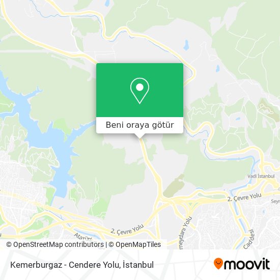 Kemerburgaz - Cendere Yolu harita
