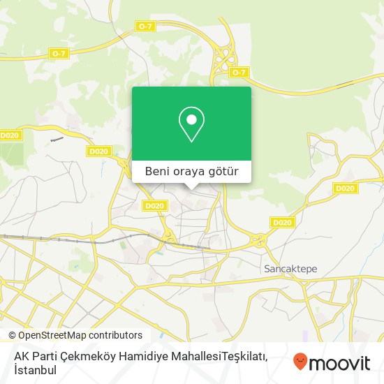 AK Parti Çekmeköy Hamidiye MahallesiTeşkilatı harita