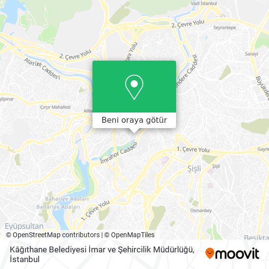 Kâğıthane Belediyesi İmar ve Şehircilik Müdürlüğü harita