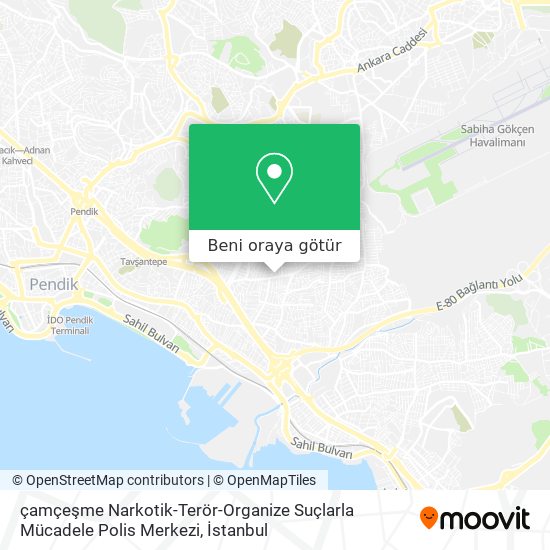 çamçeşme Narkotik-Terör-Organize Suçlarla Mücadele Polis Merkezi harita