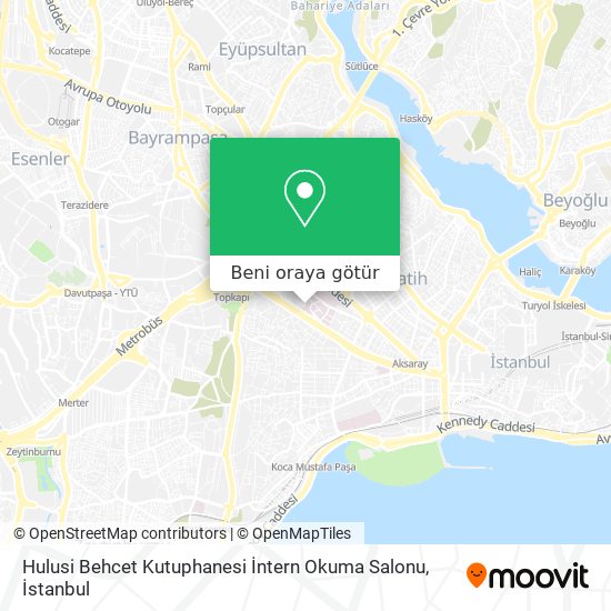 Hulusi Behcet Kutuphanesi İntern Okuma Salonu harita