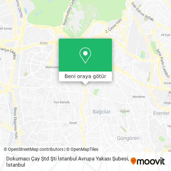 Dokumacı Çay Ştd Şti İstanbul Avrupa Yakası Şubesi harita