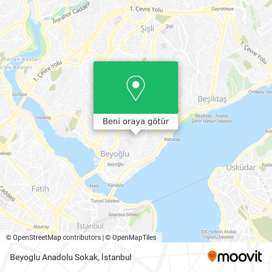 Beyoglu Anadolu Sokak harita
