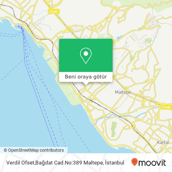 Verdil Ofset,Bağdat Cad.No:389 Maltepe harita