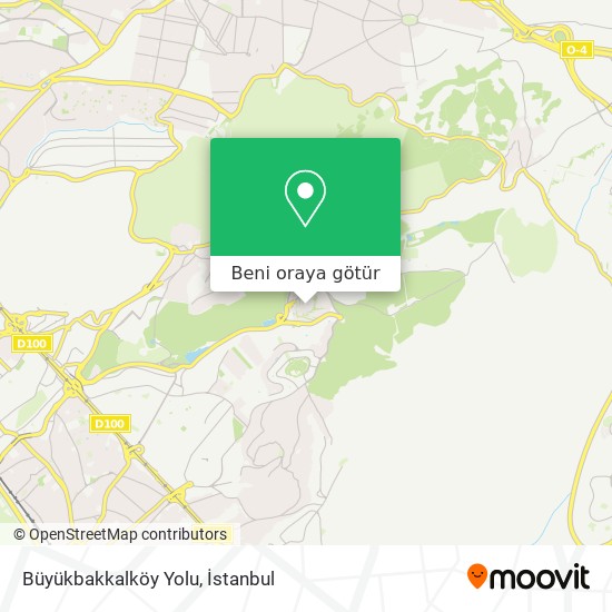 Büyükbakkalköy Yolu harita