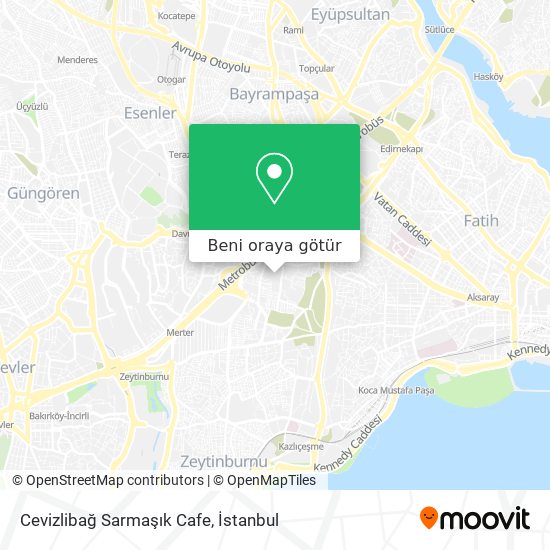 Cevizlibağ Sarmaşık Cafe harita
