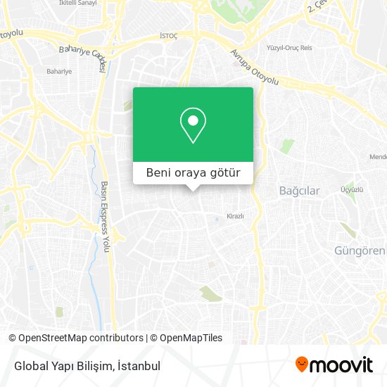 Global Yapı Bilişim harita