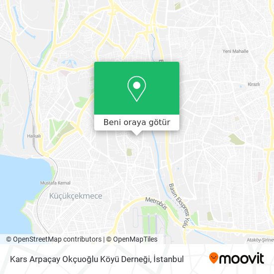 Kars Arpaçay Okçuoğlu Köyü Derneği harita