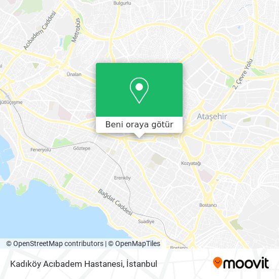 Kadıköy Acıbadem Hastanesi harita