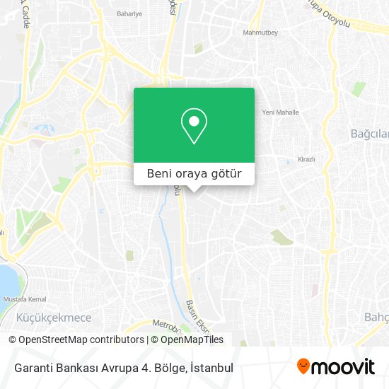 Garanti Bankası Avrupa 4. Bölge harita