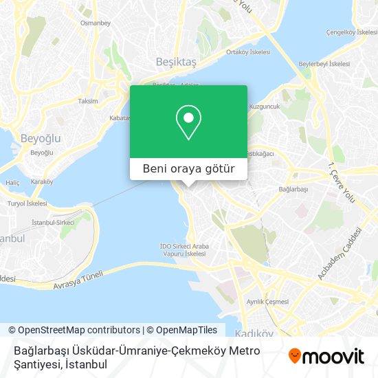 Bağlarbaşı Üsküdar-Ümraniye-Çekmeköy Metro Şantiyesi harita