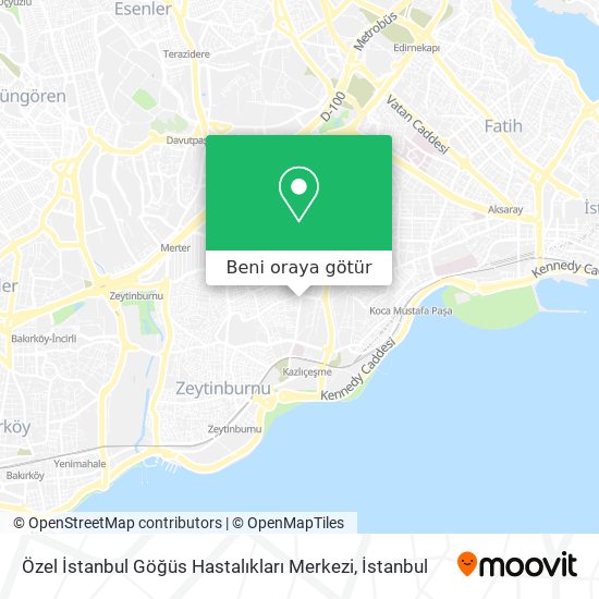 Özel İstanbul Göğüs Hastalıkları Merkezi harita